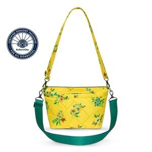 Lug Flare 2 RFID Yellow Floral Quilted Crossbody Bag